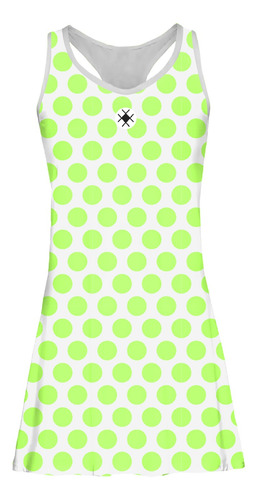 Imagem 5 de 6 de Vestido Beach Tennis C/ Shorts Bolinhas Poa Verde Beachwear