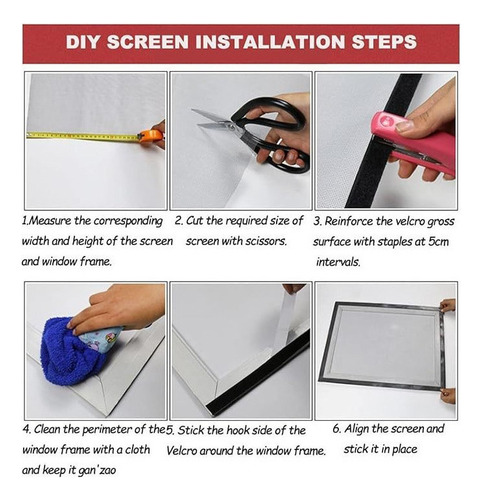 Diy Red Para Gatos Mosquitera Autoadhesiva Para Ventanas
