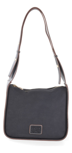 Bolsa Tote Cloe Para Mujer Atemporal Parche De Monograma Color Negro