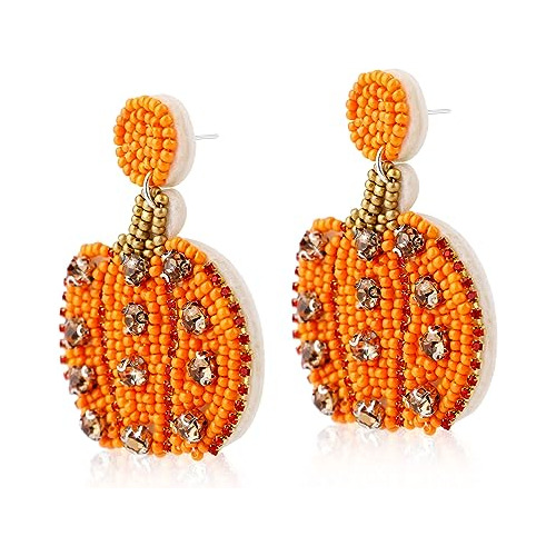 Pendientes De Calabaza Para Halloween, Lindos Dangles