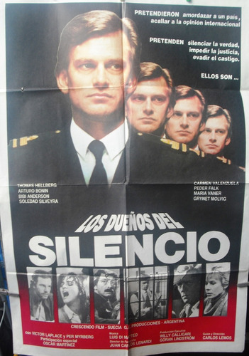 Afiche Original De La Película Los Dueños Del Silencio