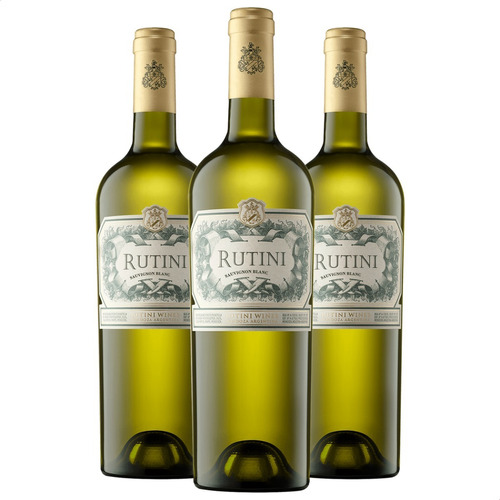 Vino Rutini Sauvignon Blanc Blanco Pack X3 Unidades