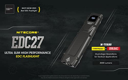 Linterna Led Nitecore Edc27 3000 Lm Usb Recargable, Delgada