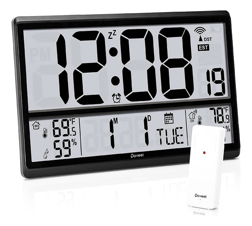 Reloj Atmico Doveet-reloj De Pared Digital Que Nunca Necesit
