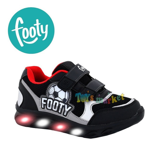 Imagen 2 de 10 de Zapatillas Con Luces Led Y Abrojo Footy Zapatilla Con Luz