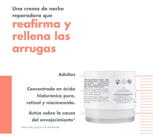 Avène Hyaluron Activ B3 Crema De Noche Multi-intensiva 40ml Sensible Noche