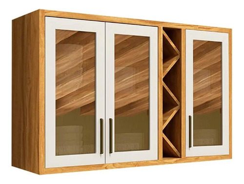 Armário De Cozinha Modulado Tempranillo C/ 3 Portas Vidro Re