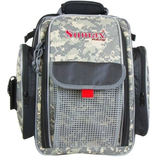 Mochila De Pesca Sumax Con Porta Vinilos Sm-1711