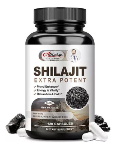 Premium Shilajit Del Himalaya Shilajeet Resistencia 120 Caps