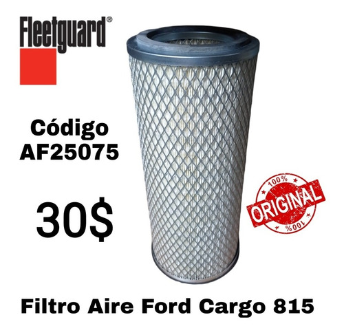 Filtro Aire Cargo 815 Mercedes 711 Fleetguard Usa Original