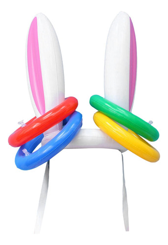 Juego De Lanzamiento De Orejas De Conejo Inflable, Rosa