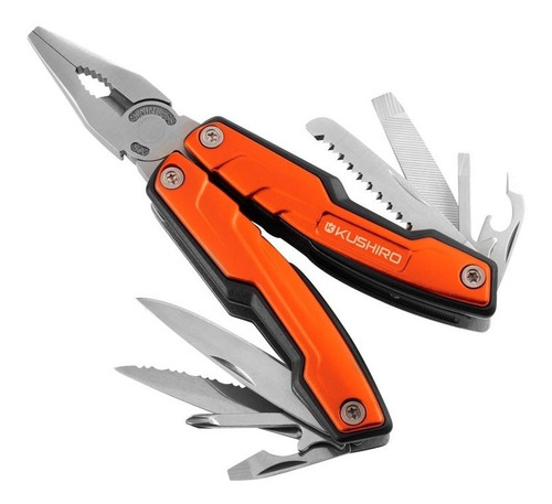 Imagen 1 de 9 de Pinza Multifuncion Premium Herramienta 12 En 1 Camping Funda
