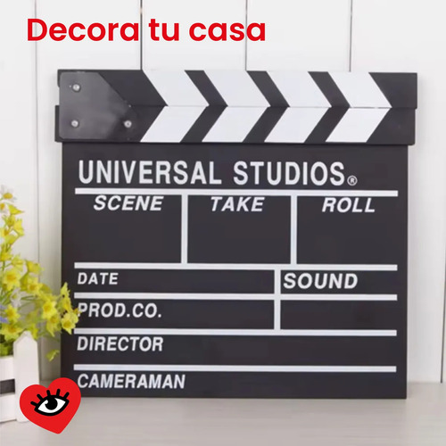 Claqueta Director Pizarra Negra Ingles Cine Accion Escena Veoquiero