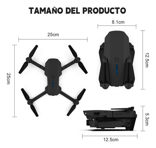 Dron Fpv Con Cámara 4k Wifi Profesional +2bateria Recargable