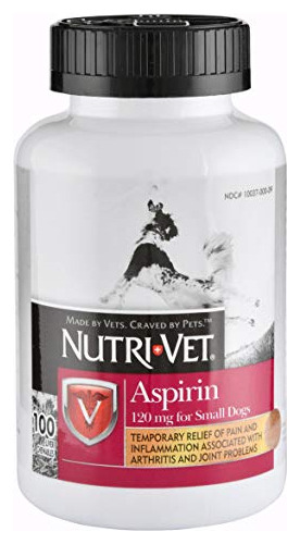 Nutri-vet K-9 Buffered Aspirin Pequeño Perro 100 Uhsu2