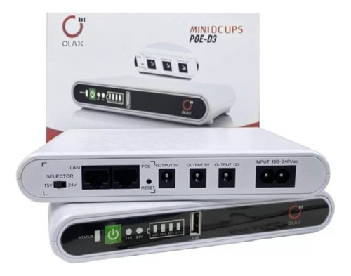 Mini Ups Para Modem Router 10000 Mah Olax Poe D3 Antenas
