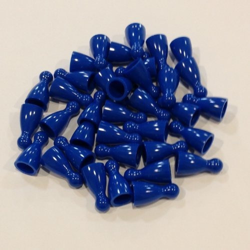 Los Peones De Plástico: Conjunto De 36 Color Azul Juego De M