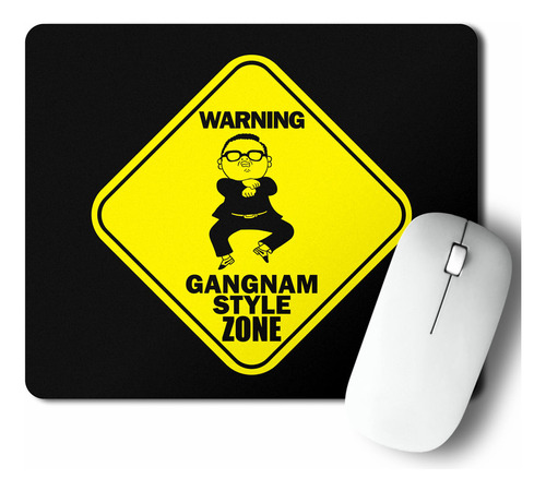 Mouse Pad Warning Gangnam Style Zone (d1016 Boleto.store)