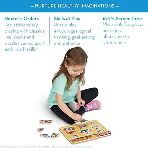 Melissa & Doug Vehicles Sound Puzzle - Rompecabezas De Clavi