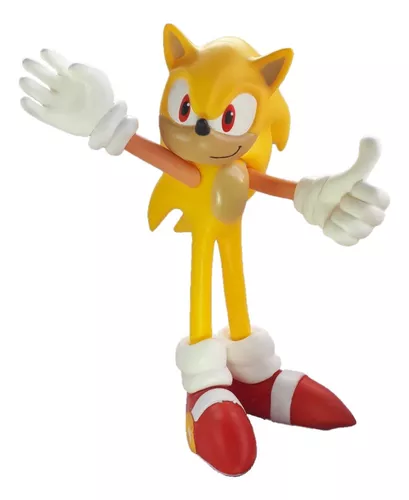 Boneco Sonic Shadow Preto 26cm Articulado Sega Coleção Caixa