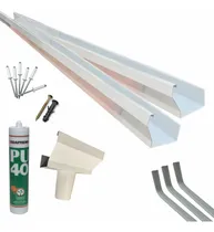 Comprar Kit 3mt Calha Beiral Branca C\u002F Bico 75 Suportes E Acessórios