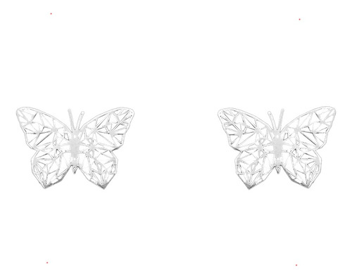 Aretes Mariposa Origami Plata 925 Con Envio