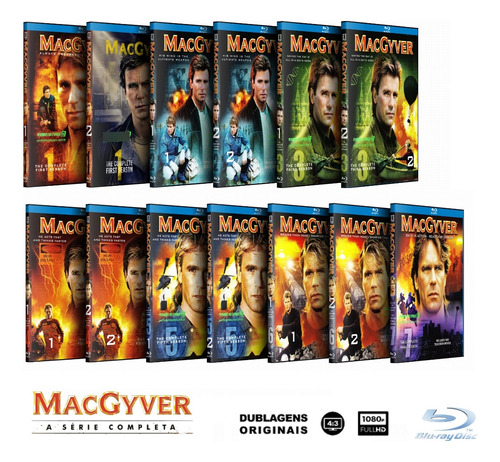 Série Macgyver Profissão Perigo Completa Dublada 32 Blu-ray