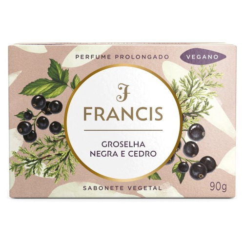 Sabonetes Francis Groselha Negra E Cedro Kit C/12