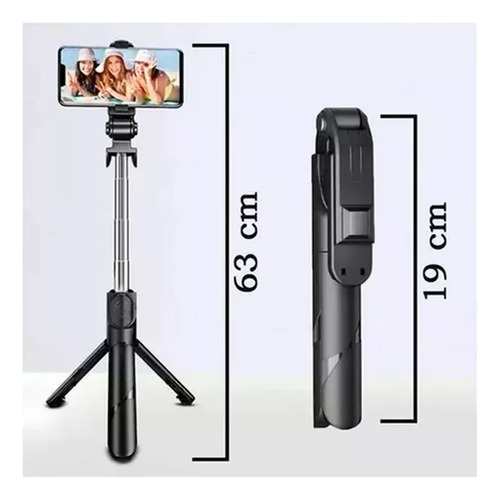 Palo De Selfie Con Trípode Celular Control Bluetooth