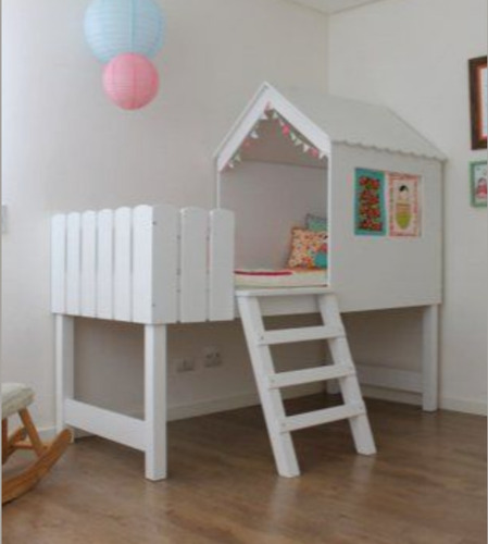 Cama De Alto Montessori Forma De Casita