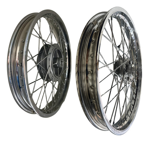 Par De Calha Tras/diant Honda Cg Titan Fan 160 Freio Disco
