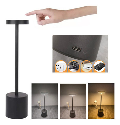 Lámpara De Mesa Inalámbrica Led Recargable Por Usb