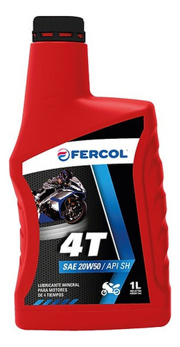 Pack X 12 Aceite Fercol 4t Moto Mineral 20w50 Sh De 1 Ltrs