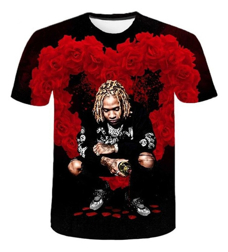 Camiseta Con Estampado 3d Del Rapero De Hip Hop Lil Durk