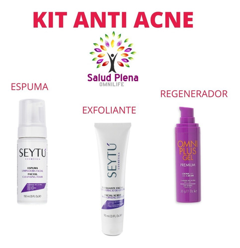 Kit Anti Acne Full - Espuma Exfoliante Y Regenerador Seytu 