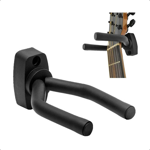 Soporte Para Guitara, Bajo, Ukelele, Cuatro De Muro O Pared Color Negro