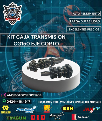 Kit Caja Transmision Cg150 Eje Corto 