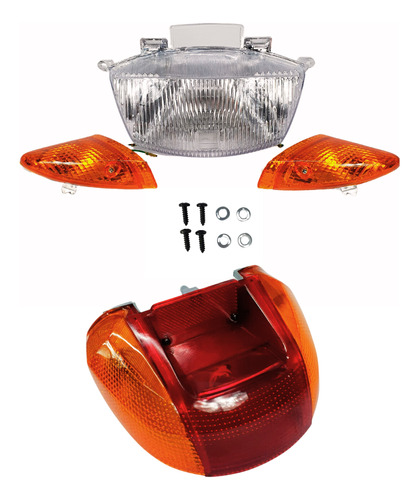 Kit Farol + Lanterna + Piscas Biz 100 1998 1999 2000 A 2005