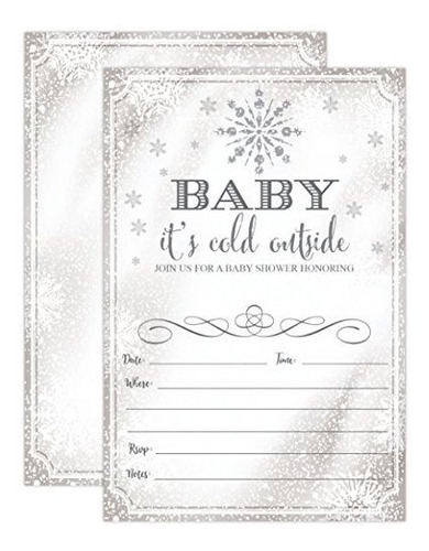 Invitación De Baby It's Cold Outside - Invitación De Baby Sh