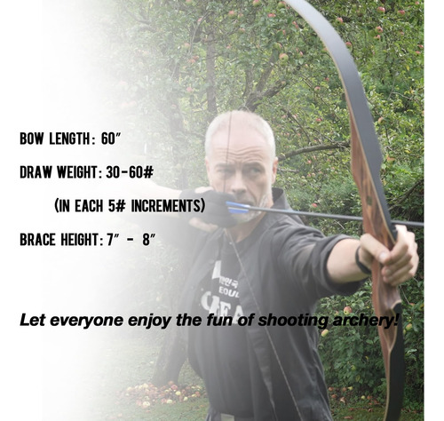 Arco Longbow Sanlida Royal X8 Mano Derecha 60 Pulgadas 50lb