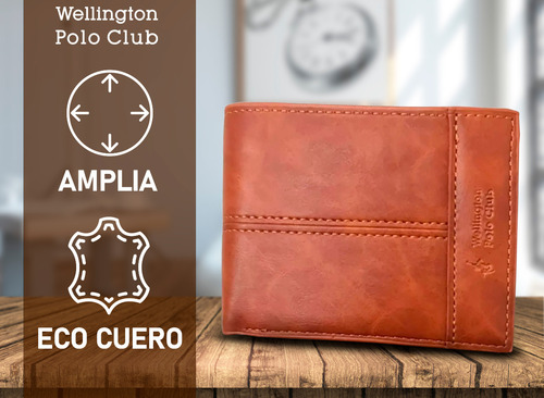Billetera Wellington Polo Club Orginial Hombre Eco Cuero Hb!