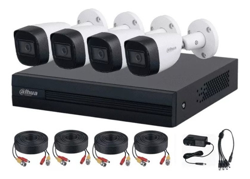 Kit Camaras De Seguridad 4 Camaras Metal 2mp Audio Dvr Cctv