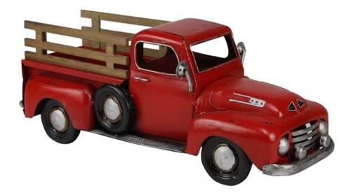 Macetero Metal Galvanizado Rojo Antiguo Para Camion Valla