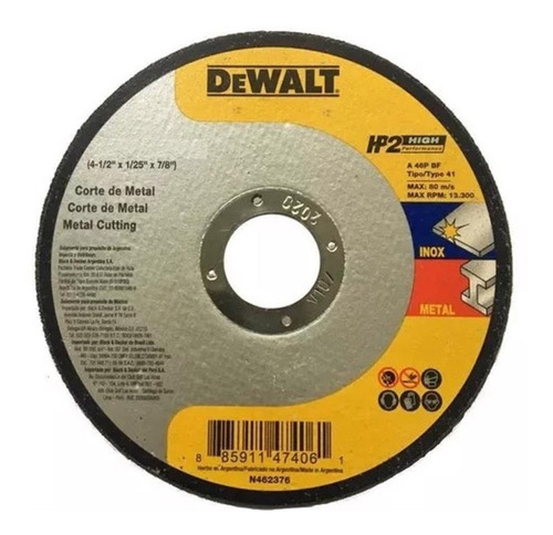 Discos Corte Amoladora 180mm 7 PuLG Dewalt Dw84705 Caja X 25