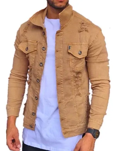 Jaqueta jeans slim fit masculina sales