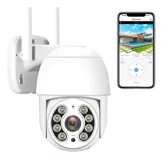Nanwei Cámara De Seguridad Exterior Wifi, TrisHome App, 1080p Pan&tilt 360 Grados, Mini Ptz Cámara Inalámbrica Al Exterior Con Visión Nocturna Con Audio Bidireccional, Detección Movimiento Con Alerta