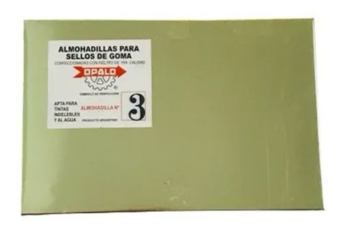 Almohadilla Para Tinta Indeleble Sellos Opalo N 3  21x14 Cms