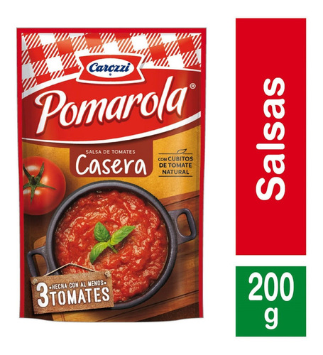 Salsa De Tomate Pomarola Casera 200 G