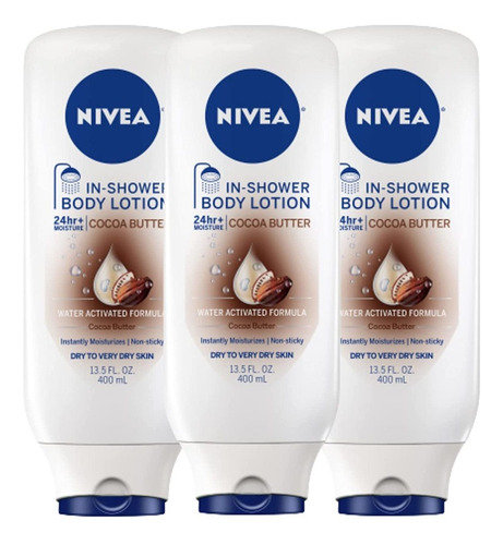 Nivea - Loción Corporal De Mantequilla De Cacao En La Ducha,