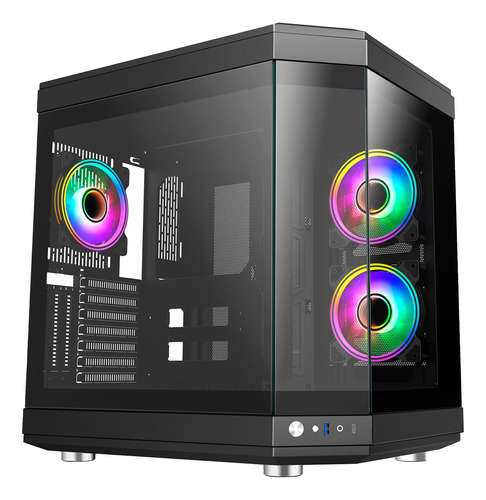 Gabinete Gamer Liketec Unreal Dark Black Sem Fans